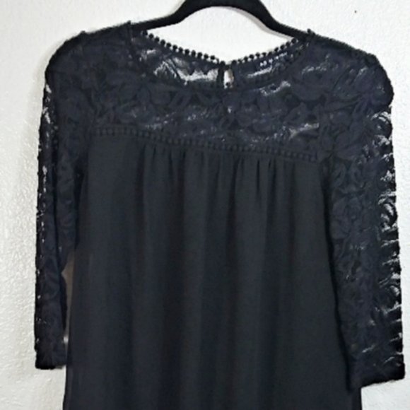 Shift Career Party Dress Black Lace - Picture 4 of 7